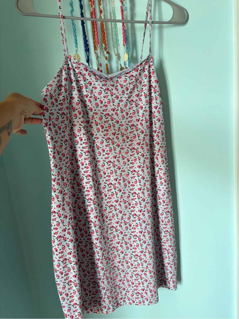 Nordstrom BP Blue and Pink Floral Bodycon Mini Summer Dress